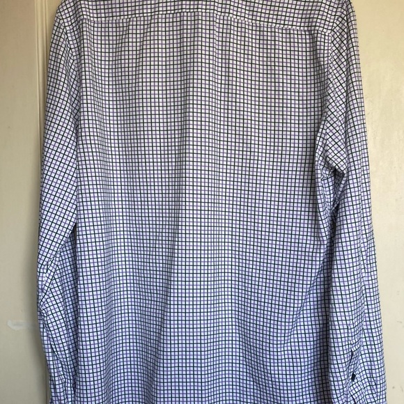 H&M Easy Care Men’s Button Up Cotton Shirt Checkered Green/Purple/White SZ S15 - Picture 5 of 11